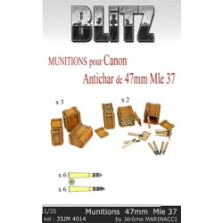 Munitions pour canon antichar de 47mm Mle 37