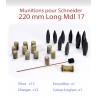 Munitions for cannon 220mm Long Schneider Model 17