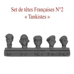 Set of heads Fr N°2 " Tankistes"