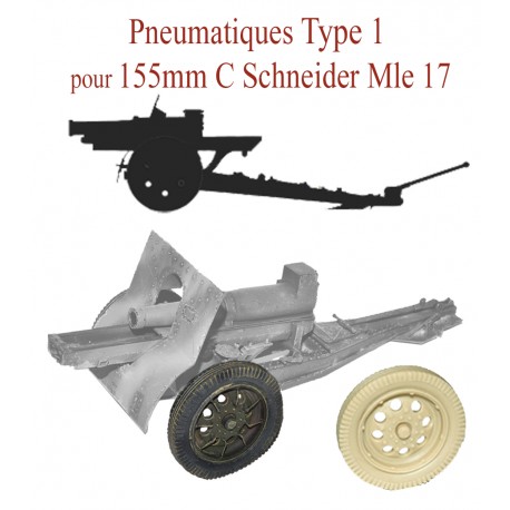 Type 1 pneumatic for 155mm C Schneider 1917