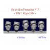 Set of French heads N°5 " WW1 cap 1914 "