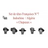 Set of French heads N°7 -  Indochine / Algérie "Chapeaux"
