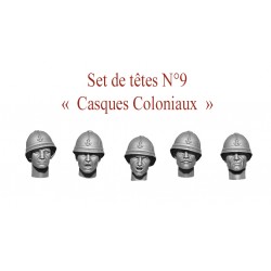 Set of heads N°9 - "Colonial Helmets"