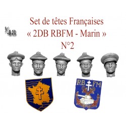 Set de têtes Françaises - "2 DB / Marin" N°2