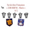 Set de têtes Françaises - "2 DB / Marin" N°2