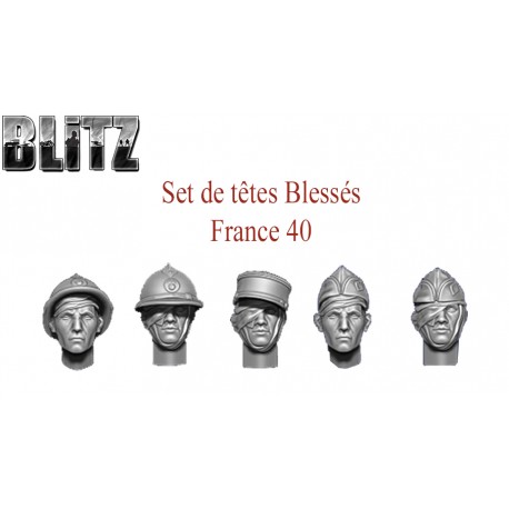 Set de têtes Blessés France 40