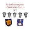 Set of French heads "2 DB / Marin" N°2