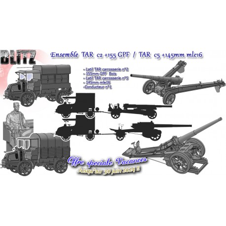 Ens TAR c2 - c5  & 145mm Mle 16 - 155mm GPF Bois