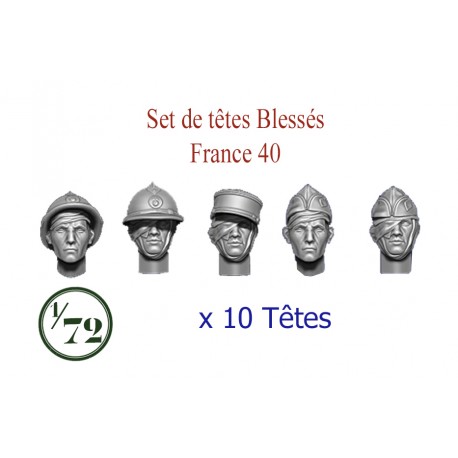 Set de têtes Blessés France 40