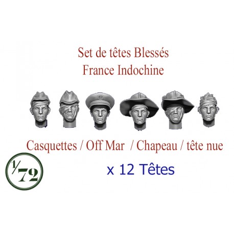 Set de têtes Blessés Indochine Fr