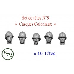 Set of heads N°9 - "Colonial Helmets"