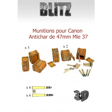 Munitions pour canon antichar de 47mm Mle 37