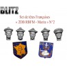 Set of French heads "2 DB / Marin" N°2