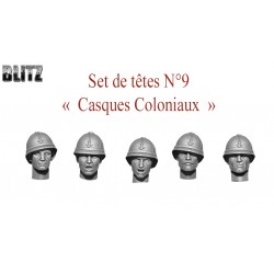 Set of heads N°9 - "Colonial Helmets"