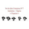 Set of French heads N°7 -  Indochine / Algérie "Chapeaux"