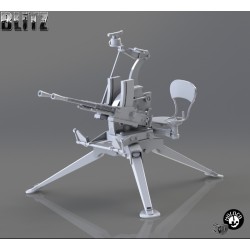 Hotchkiss 13,2 mm AA sur affût terrestre