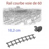 Rail courbe Voie de 60