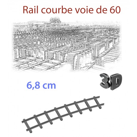 Rail courbe Voie de 60