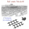 Rail courte Voie de 60