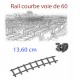 Rail courbe Voie de 60