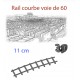 Rail courbe Voie de 60