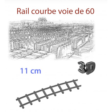 Rail courbe Voie de 60