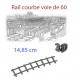 Rail courbe Voie de 60